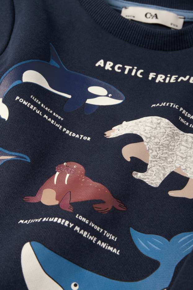 Copii - Băieți - Arctica - bluză de molton - albastru închis
