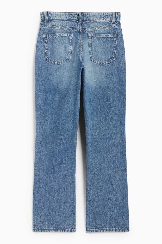 Femei - Straight jeans - talie joasă - denim-albastru