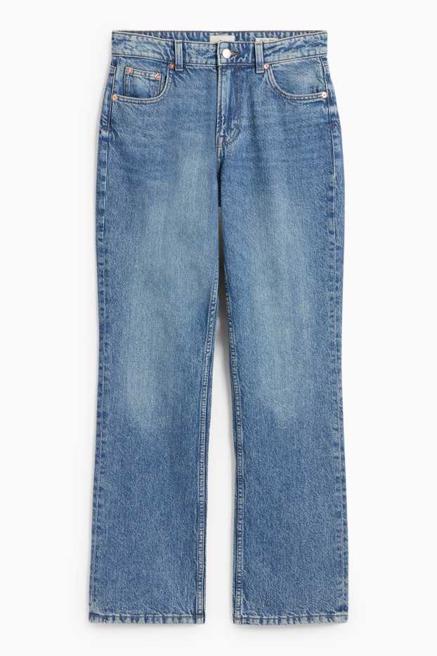 Femei - Straight jeans - talie joasă - denim-albastru