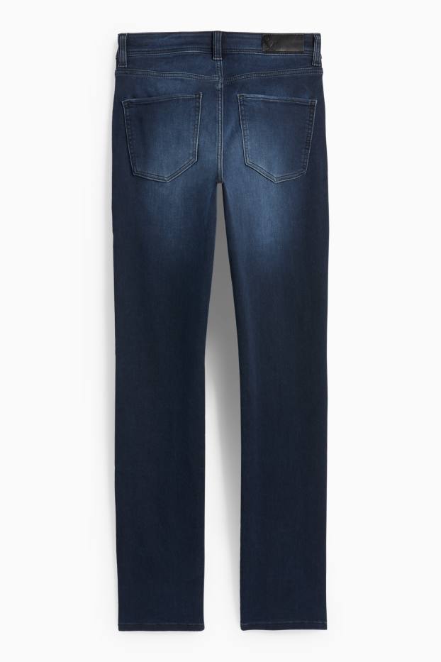 Femei - Slim jeans - talie medie - jog denim - denim-albastru închis