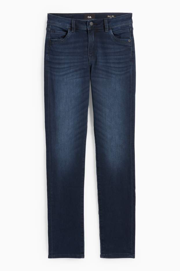 Femei - Slim jeans - talie medie - jog denim - denim-albastru închis