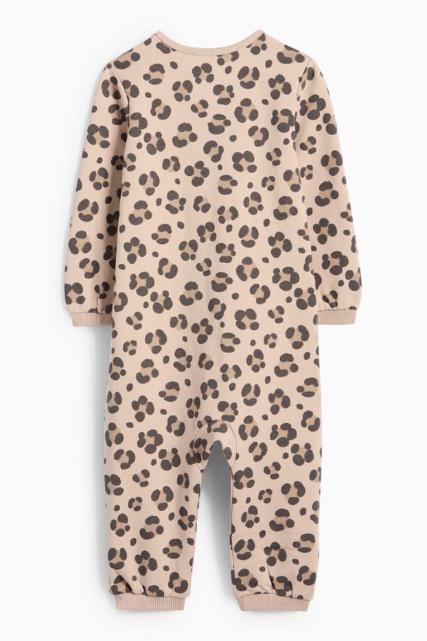 Bebeluși - fete - Pijama salopetă bebeluși - cu model - negru / nej