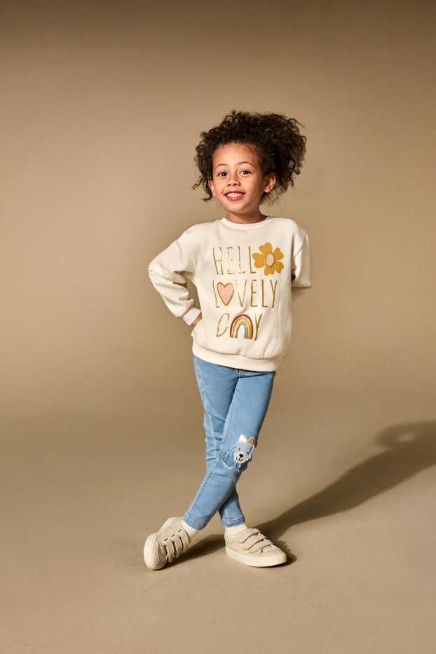 Copii - Fete - Câine - jegging jeans - denim-albastru deschis