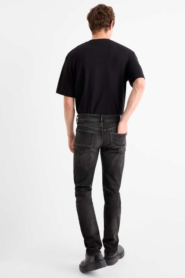 Bărbați - Slim jeans - Flex jog denim - LYCRA® - denim-gri închis