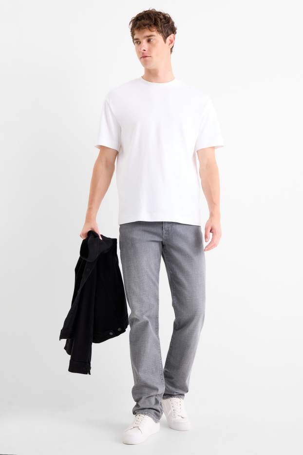 Bărbați - Straight jeans - denim-gri
