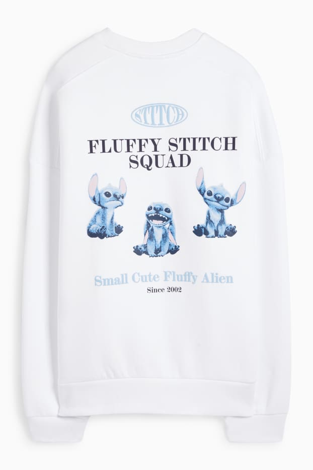 Femei - Bluză de molton - Lilo & Stitch - alb