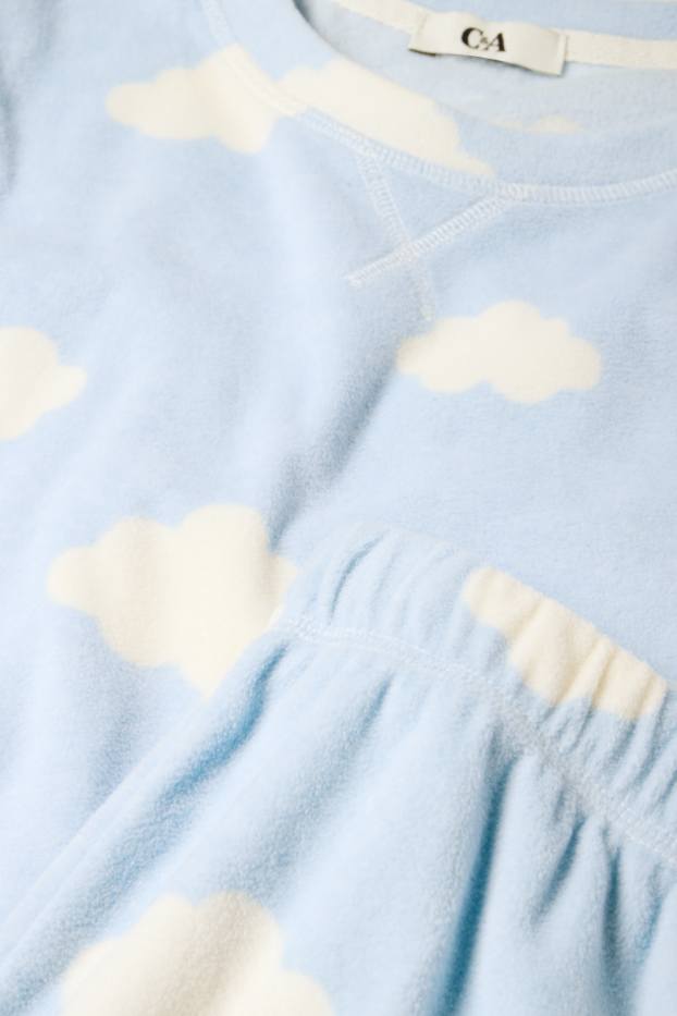 Femei - Pijama de fleece - albastru deschis