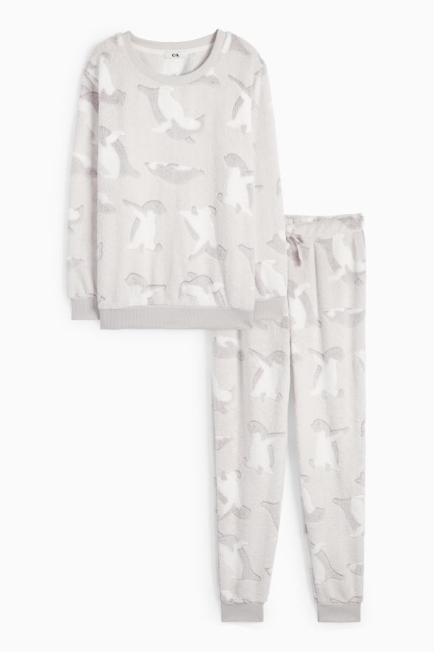 Femei - Pijama de iarnă - gri deschis