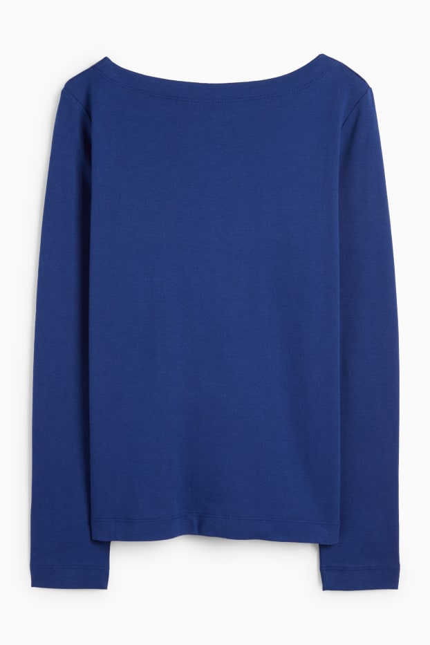Femei - Tricou cu mânecă lungă - regular fit - albastru închis