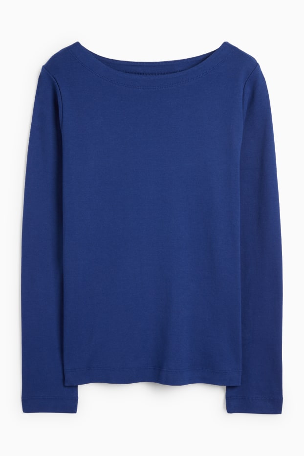 Femei - Tricou cu mânecă lungă - regular fit - albastru închis