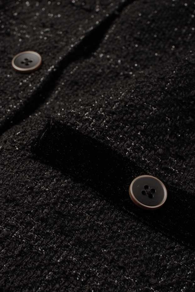 Copii - Fete - Blazer din bouclé - în carouri - negru