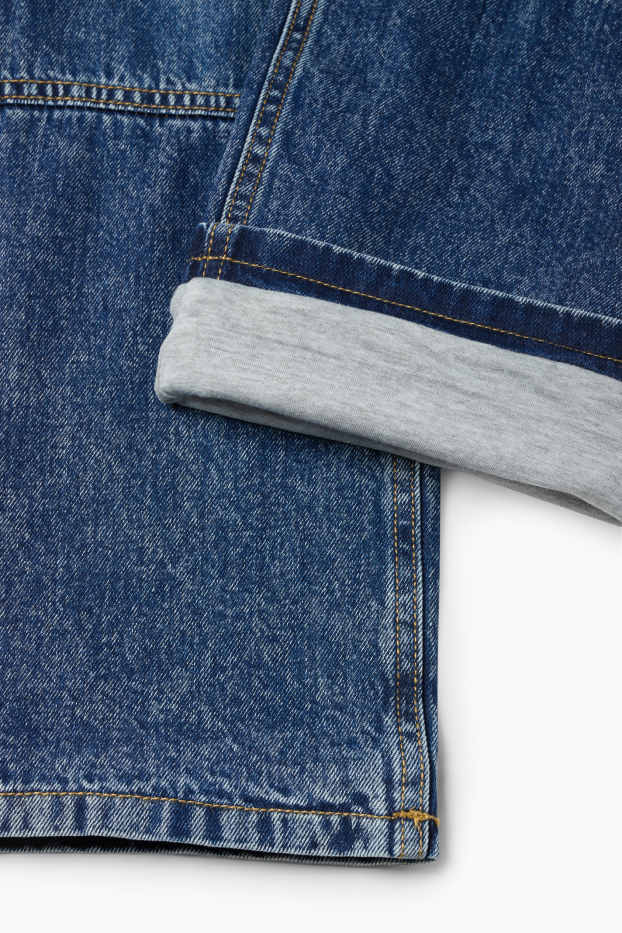 Copii - Băieți - Cargo jeans - jeans termoizolanți - denim-albastru