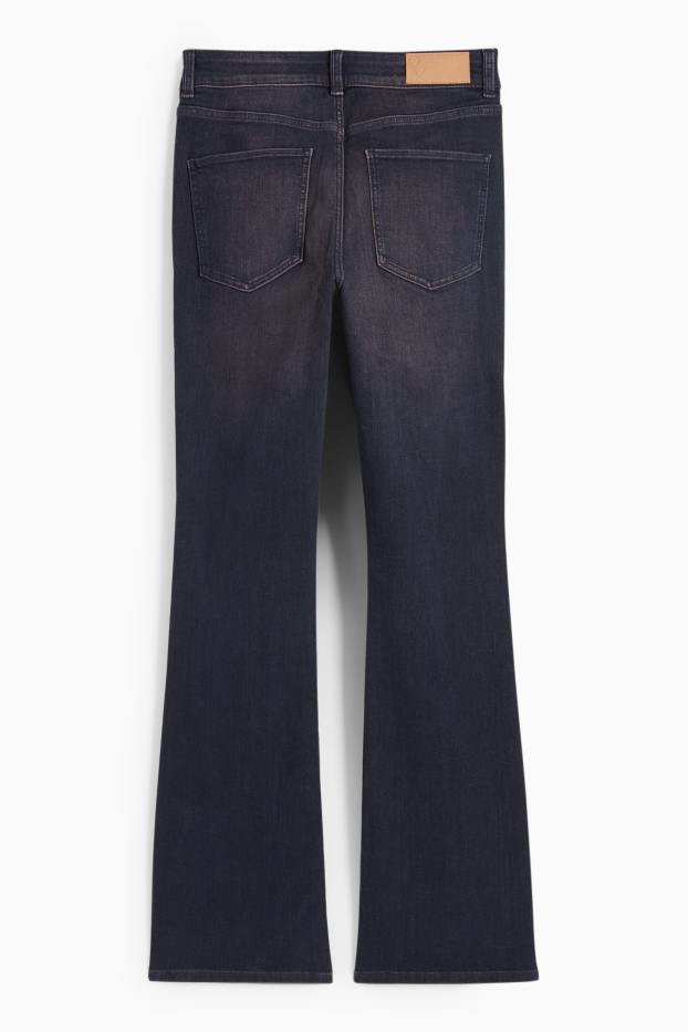 Femei - Bootcut jeans - talie medie - denim-albastru închis