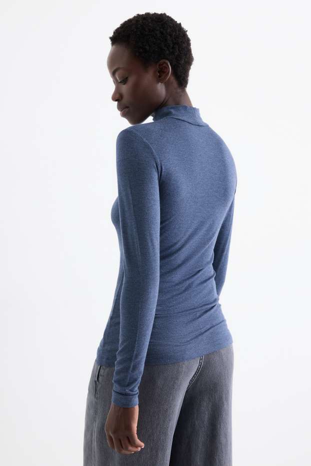 Donna - Maglia a maniche lunghe - regular fit - blu scuro