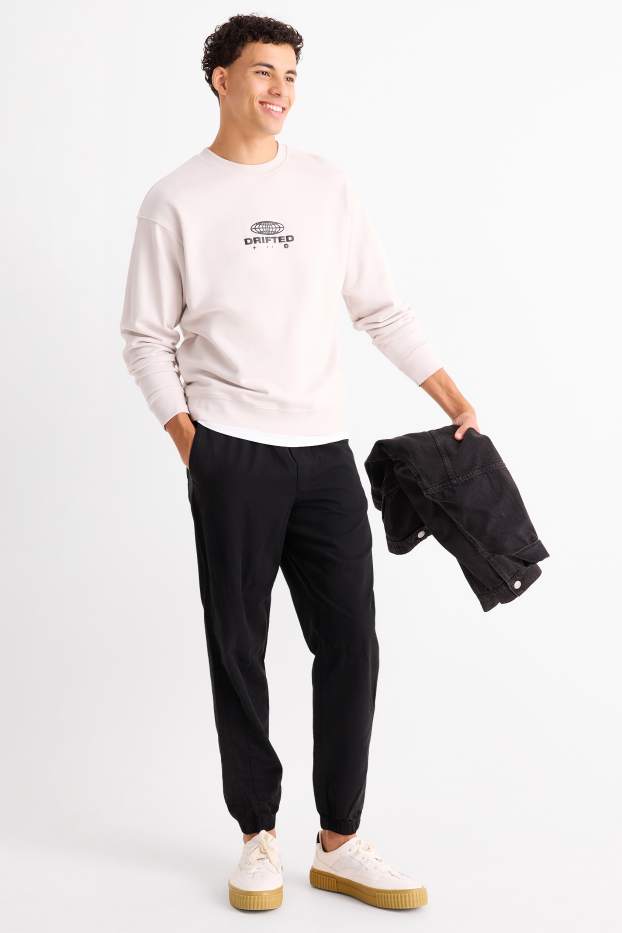 Bărbați - Pantaloni - loose fit - negru