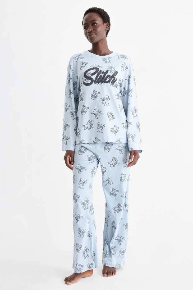 Femei - Pijama - Lilo & Stitch - albastru deschis