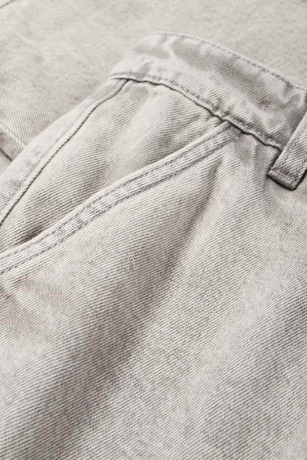 Copii - Băieți - Cargo jeans - jeans termoizolanți - denim-gri deschis