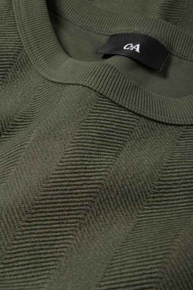 Herren - Sweatshirt - strukturiert - grün