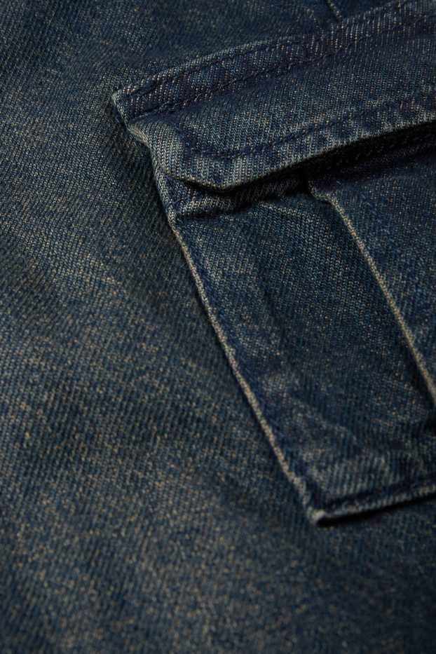 Copii - Băieți - Cargo jeans - jeans termoizolanți - denim-albastru gri