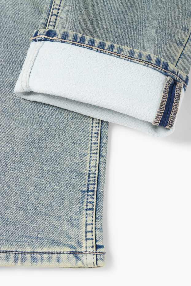 Copii - Băieți - Straight jeans - jeans termoizolanți - betelie extra îngustă - denim-albastru deschis