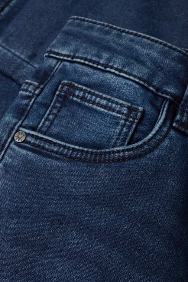 Copii - Băieți - Straight jeans - jeans termoizolanți - jog denim - betelie extra lată - denim-albastru închis