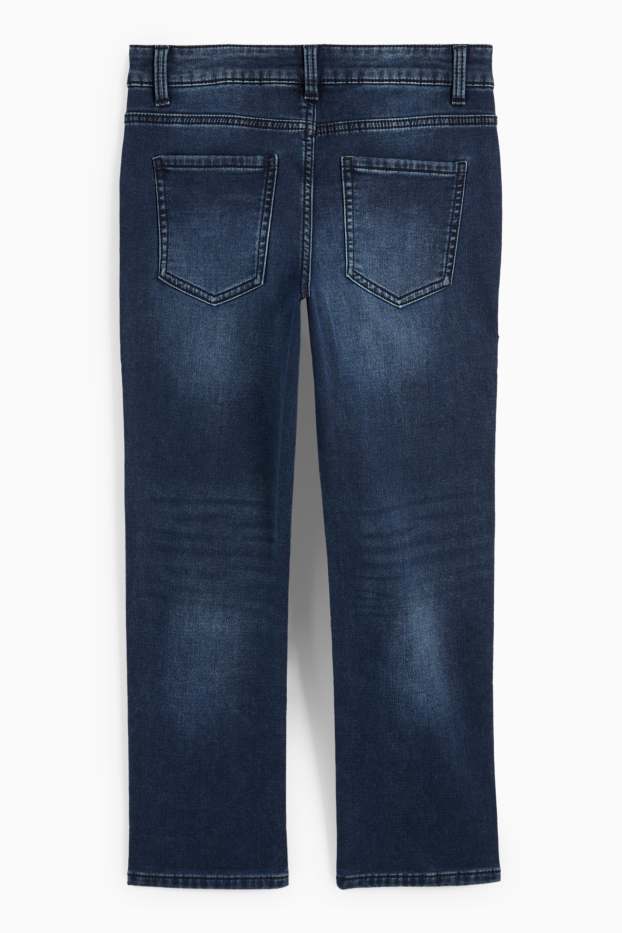 Copii - Băieți - Straight jeans - jeans termoizolanți - jog denim - betelie extra lată - denim-albastru închis