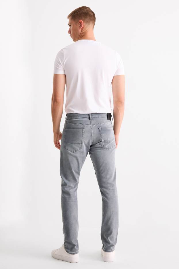 Bărbați - Slim tapered jeans - Flex jog denim - denim-gri deschis