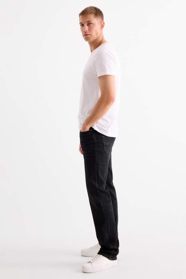Bărbați - Straight jeans - jeans termoizolanți - LYCRA® - denim-gri închis