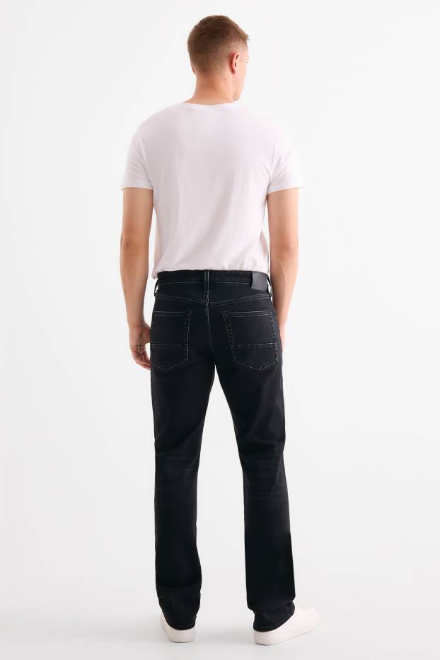 Bărbați - Straight jeans - jeans termoizolanți - LYCRA® - denim-gri închis