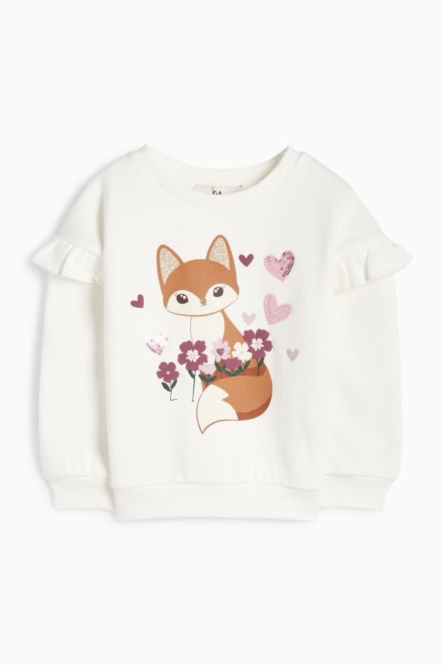 Children Girls - Fox - sweatshirt - white
