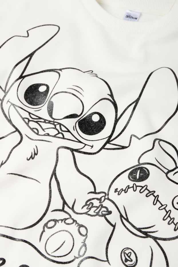 Copii - Fete - Lilo & Stitch - bluză de molton - alb