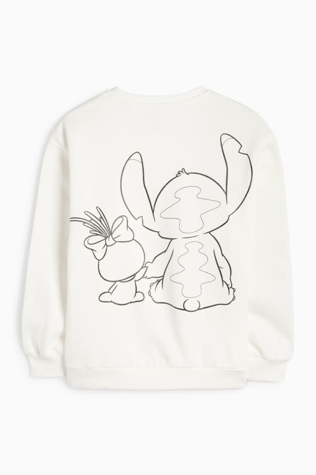 Copii - Fete - Lilo & Stitch - bluză de molton - alb