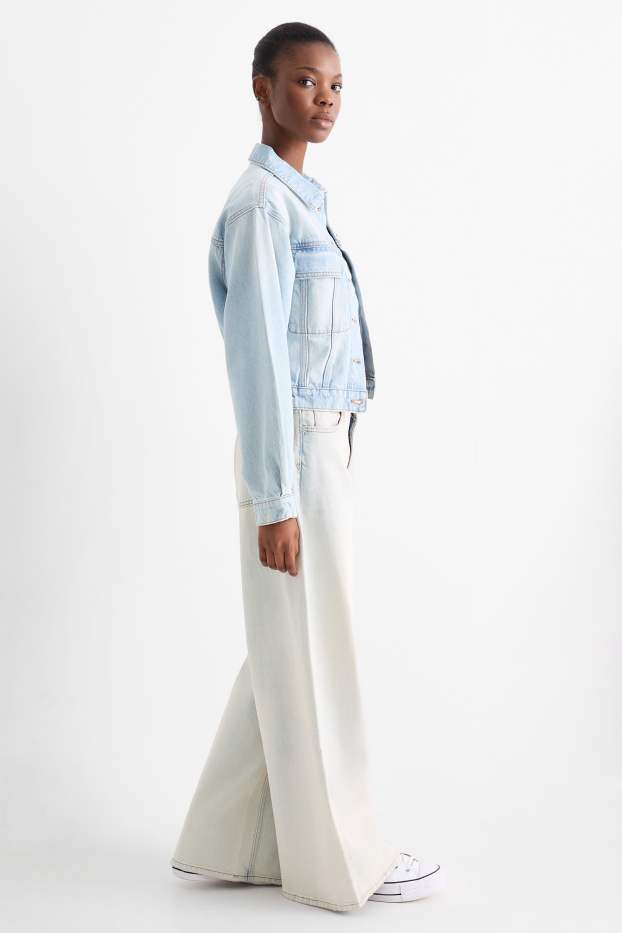 Femei - Wide leg jeans - talie joasă - denim-albastru deschis