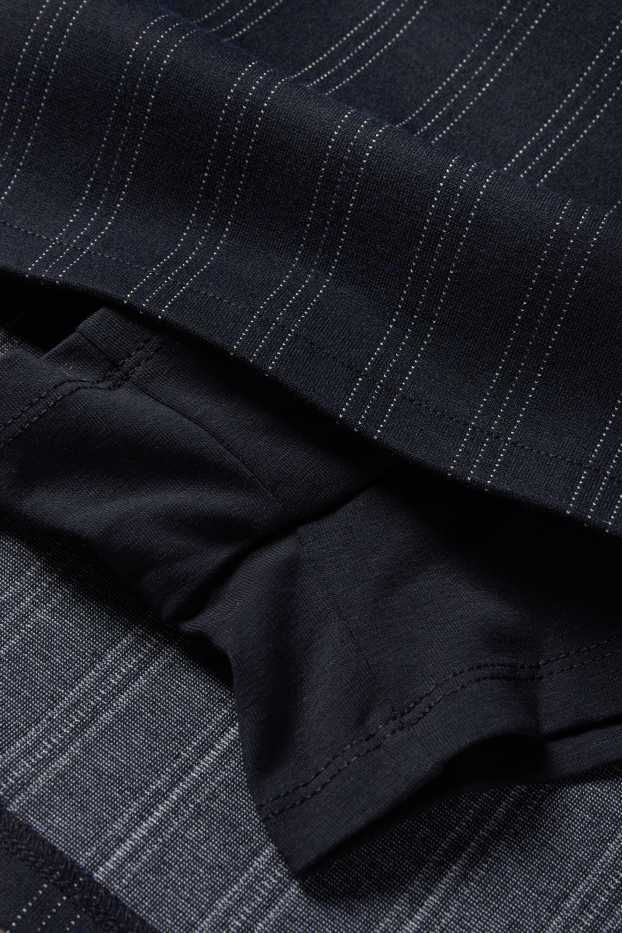 Femei - Fustă-pantalon scurtă - dungi fine - albastru închis