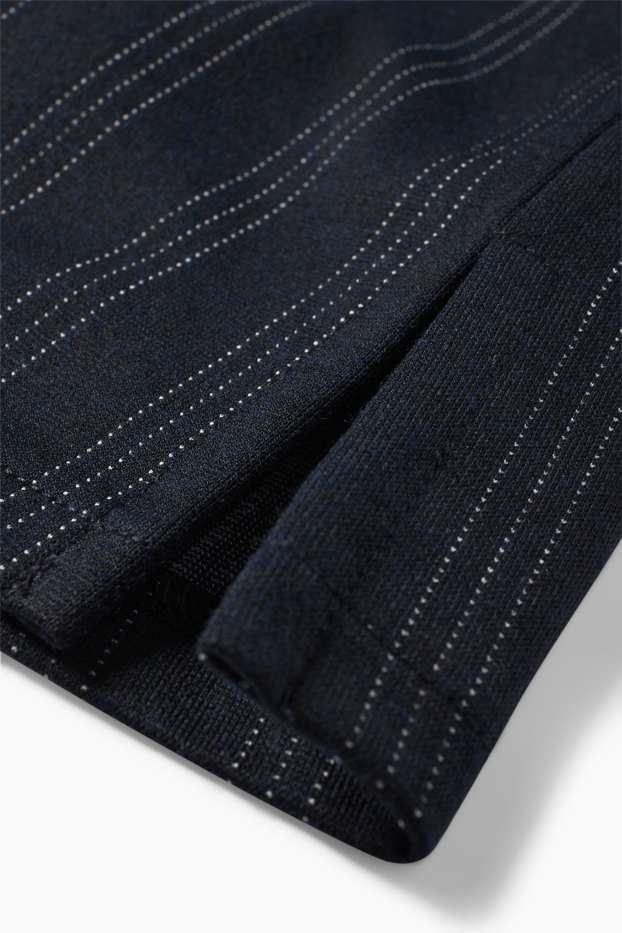 Femei - Fustă-pantalon scurtă - dungi fine - albastru închis