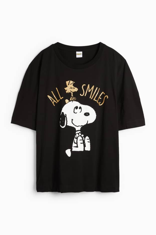Femei - Tricou - regular fit - Peanuts - negru