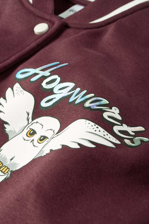 Copii - Fete - Harry Potter - jachetă tip college - bordo