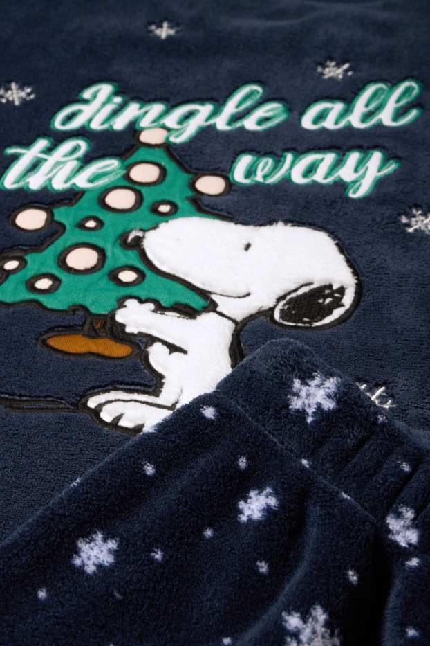 Dámské - Vánoční pyžamo - Snoopy - tmavomodrá