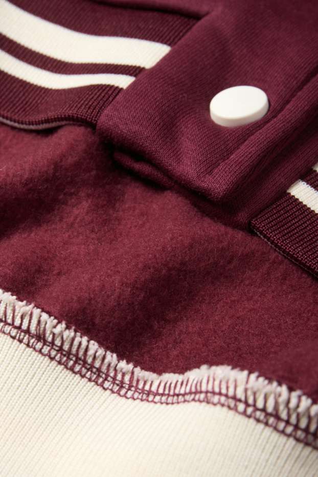 Copii - Fete - Cinnamoroll - jachetă tip college - bordo