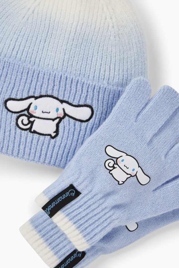 Copii - Fete - Cinnamoroll - set - căciulă și mănuși - 2 piese - albastru deschis