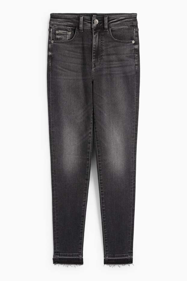 Femei - Skinny jeans - talie înaltă - fibră LYCRA® ADAPTIV - denim-gri
