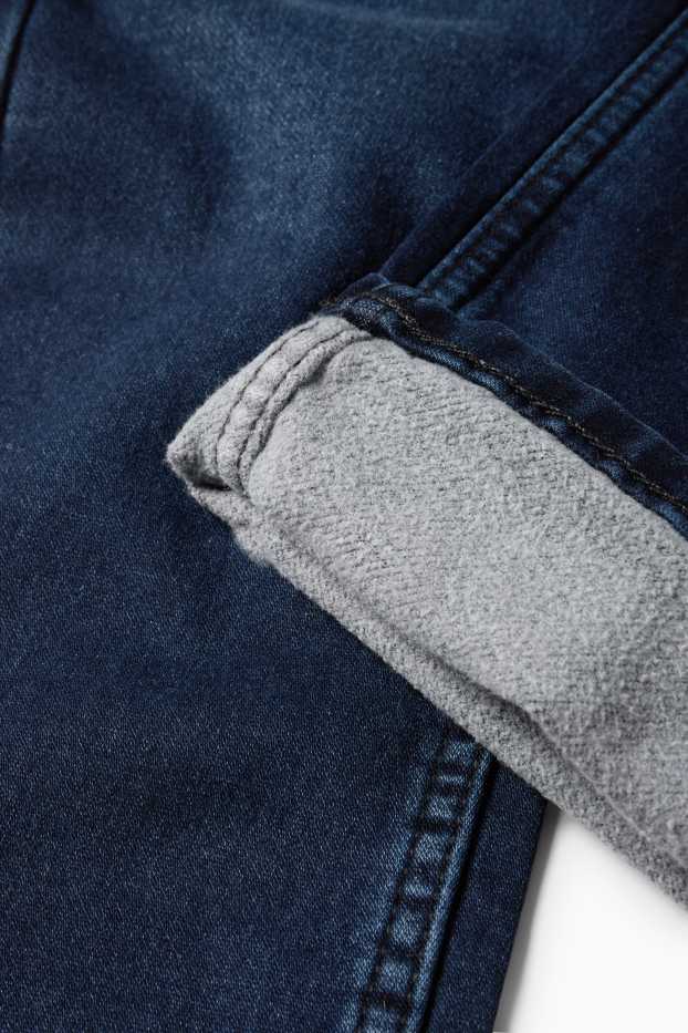 Copii - Băieți - Slim jeans - jeans termoizolanți - LYCRA® - denim-albastru închis