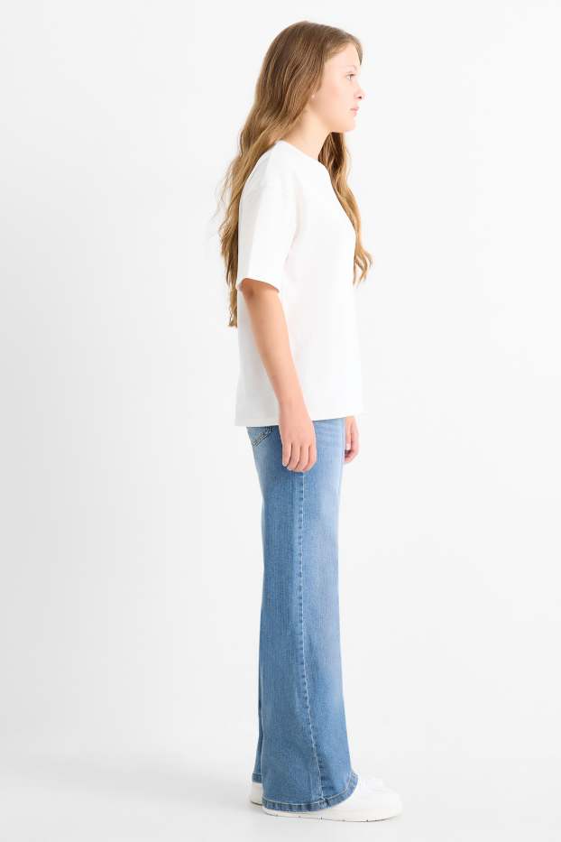 Copii - Fete - Wide leg jeans - denim-albastru deschis