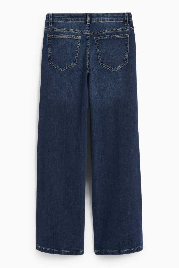 Copii - Fete - Wide leg jeans - denim-albastru închis