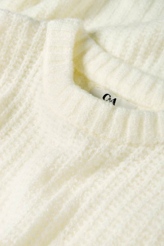Women - Jumper - ribbed - cremewhite