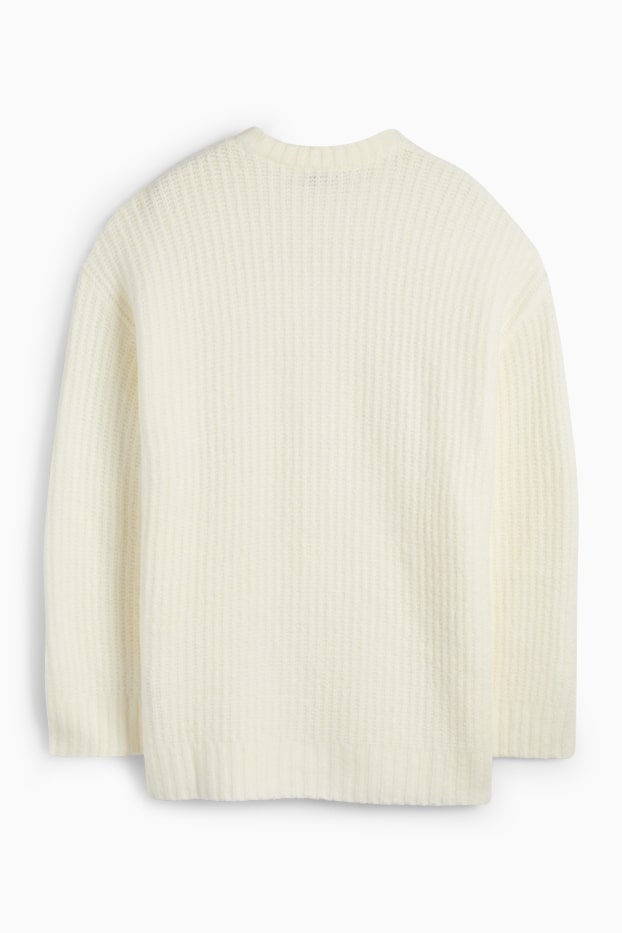 Women - Jumper - ribbed - cremewhite