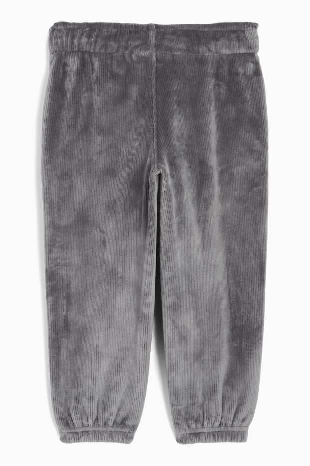 Copii - Băieți - Pantaloni de trening - reiați - gri închis