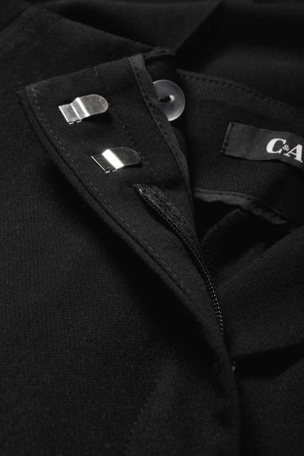 Femei - Pantaloni office - talie înaltă - wide leg - negru