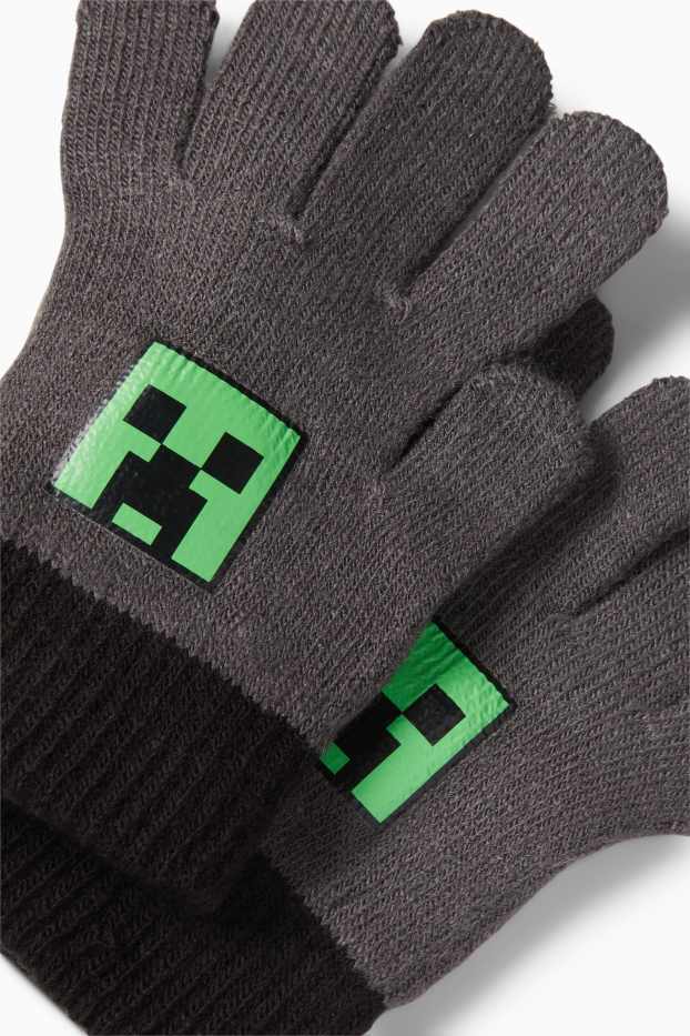Copii - Băieți - Minecraft - mănuși - gri închis
