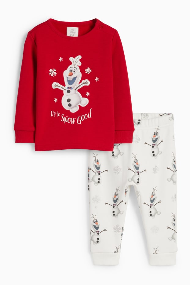 Unisex - Frozen - pijama bebeluși - 2 piese - roșu